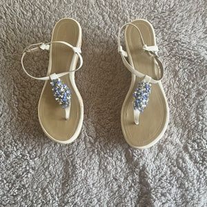 Tehama Resort Wear Textured Wedge sandals.  Sz 8